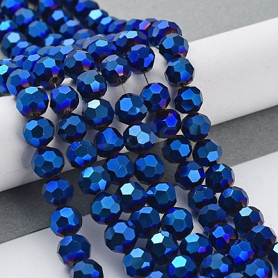 Electroplate Glass Bead Strands LS-EGLA-R042-8mm-01-1