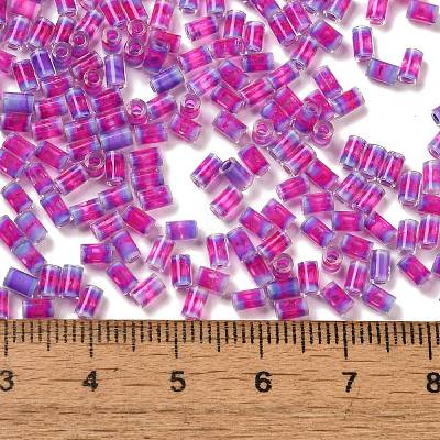 Two Tone Inside Colours Transparent Glass Seed Beads SEED-C004-05H-1