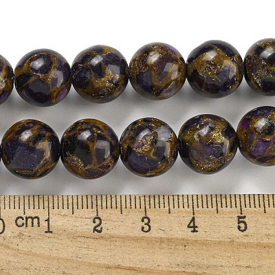 Synthetic Gold Clinquant Stone Beads Strands G-P549-A01-03E-1