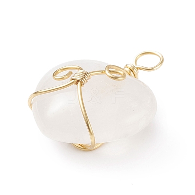 Natural Mixed Stone Pendants PALLOY-JF01858-1