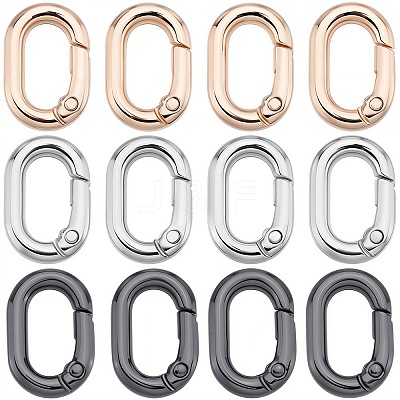 30Pcs 3 Colors Zinc Alloy Spring Gate Rings FIND-SC0010-84-1