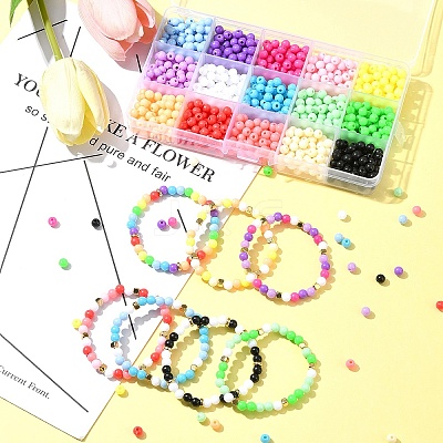 15 Colors Plastic Beads MACR-FS0001-79-1