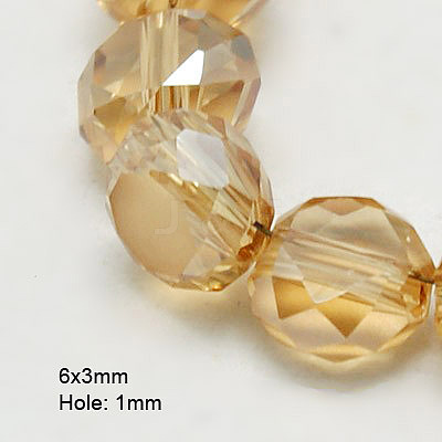 Electroplate Glass Beads EGLA-D028-10-1