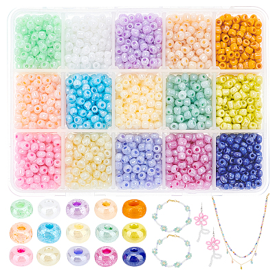 15 Colors Glass Seed Beads SEED-PH0012-08-1