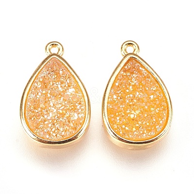 Resin Imitation Druzy Crystal Pendants KK-O101-A-1