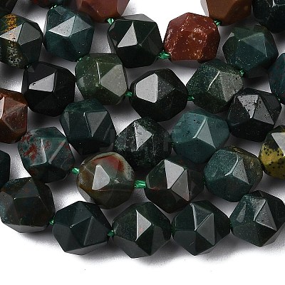 Natural Bloodstone/Heliotrope Beads Strands G-Z119-A16-02-1