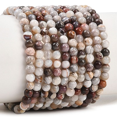 Natural Mexican Agate Beads Strands G-G345-B01-3mm-1