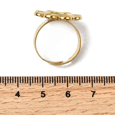 Adjustable 304 Stainless Steel Open Cuff Ring Components STAS-P403-01C-G-1