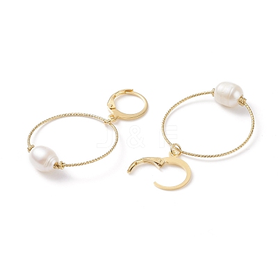 Large Hole Pearl Beads Hoop Earring EJEW-JE04724-01-1
