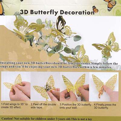 3D Plastic Luminous Wall Stickers DIY-F077-05C-1