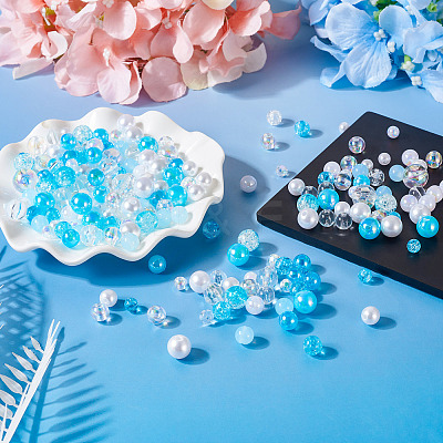 Transparent & Opaque Acrylic Bead LS-OACR-TAC0002-08C-1