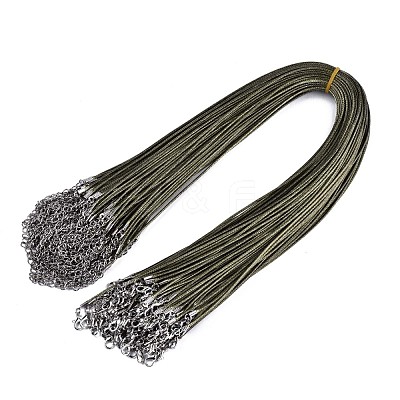 Waxed Cotton Cord Necklace Making MAK-S034-020-1