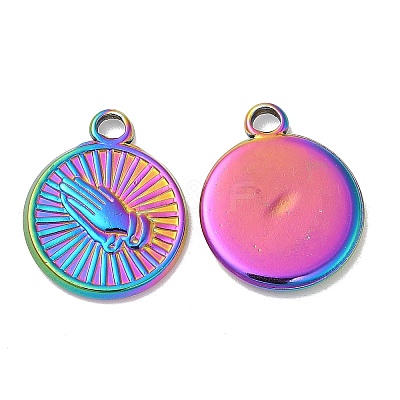 Ion Plating(IP) 304 Stainless Steel Pendants STAS-L020-006RC-1