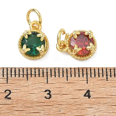 Brass Micro Pave Cubic Zirconia Pendants KK-L264-12G-1