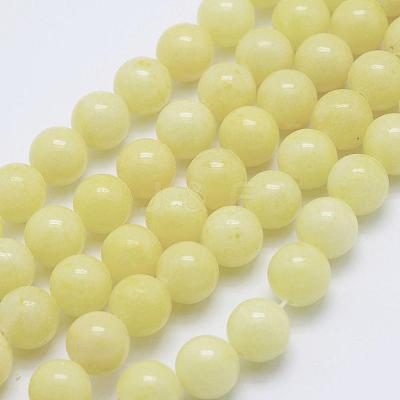 Natural Mashan Jade Round Beads Strands G-D263-6mm-XS06-1