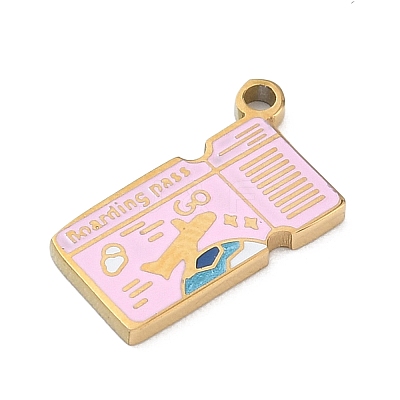 304 Stainless Steel Enamel Pendants X-STAS-I369-08G-01-1