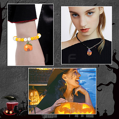 20Pcs 10 Styles Halloween Opaque Resin Pendants RESI-SC0002-49-1