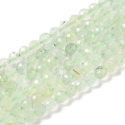 Natural Prehnite Beads Strands G-G139-A05-03-1