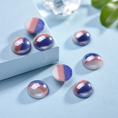 Opaque Glass Cabochons GGLA-S038-12P-10mm-1