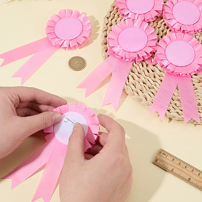 20Pcs Polyester Ribbon Brooches JEWB-CP0001-56A-1