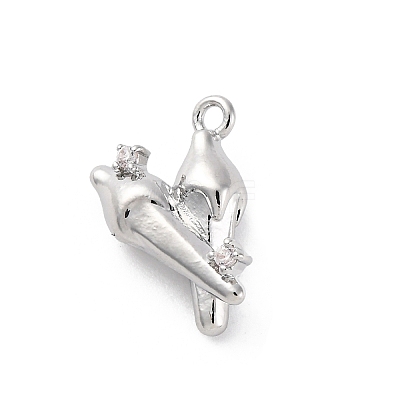 Brass Rhinestone Pendants KK-E793-12P-1