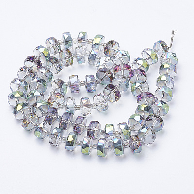 Electroplat Glass Beads Strands EGLA-Q092-10mm-D01-1