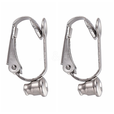 Tarnish Resistant 304 Stainless Steel Clip-on Earring Converters Findings STAS-O110-20P-1