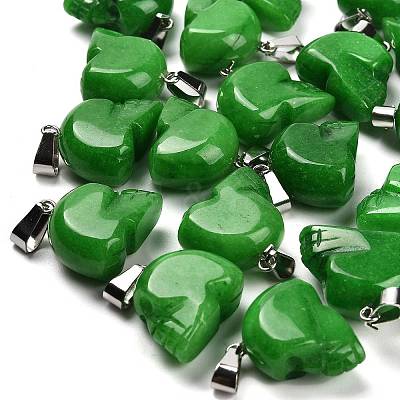 Dyed Natural White Jade Pendants G-Z067-02P-14-1