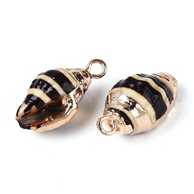 Electroplated Natural Shell Pendants BSHE-T015-02-1