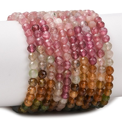 Gradient Color Natural Multicolor Tourmaline Beads Strands G-D110-A02-02-1