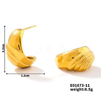 Fashionable 304 Stainless Steel Stud Earrings ZI8311-5-1