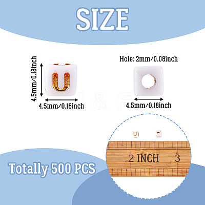Opaque Acrylic Beads MACR-TAG0001-07U-1