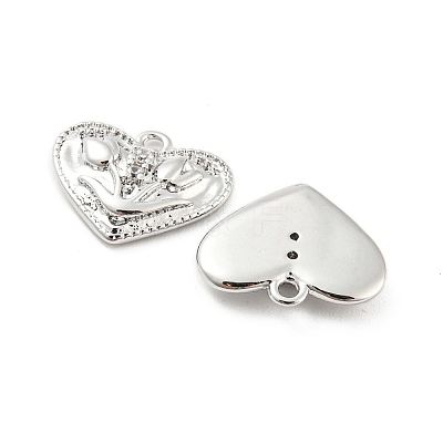 Brass Micro Pave Cubic Zirconia Pendants KK-E090-12P-1