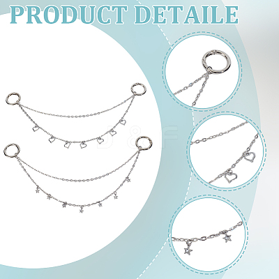 Iron Boot Strap Chains HJEW-DR00111-1