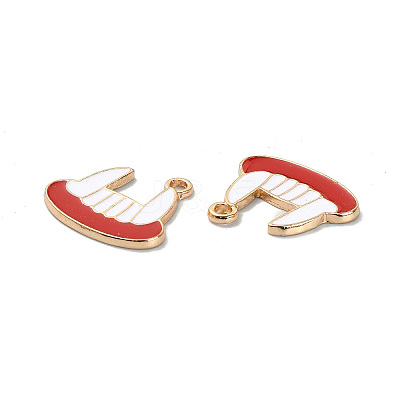 Rack Plating Alloy Enamel Pendants ENAM-P247-06KCG-1