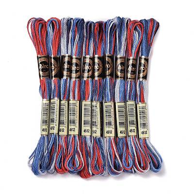 10 Skeins 6-Ply Polyester Embroidery Floss OCOR-K006-A13-1