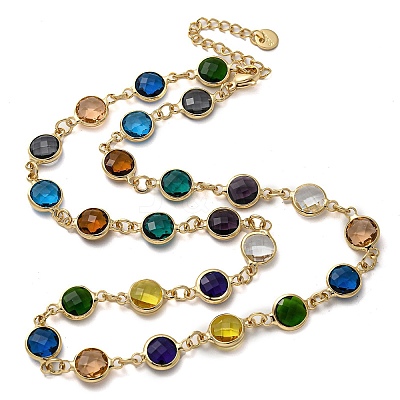 Glass Necklace NJEW-C047-01A-KCG-1