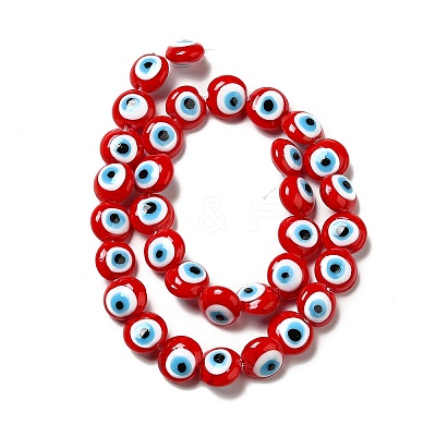 Handmade Evil Eye Lampwork Beads Strands LAMP-E030-03-1
