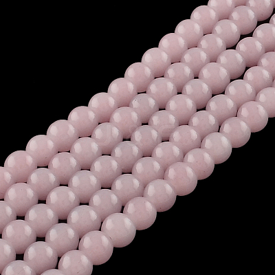 Imitation Jade Glass Beads Strands DGLA-S076-6mm-01-1