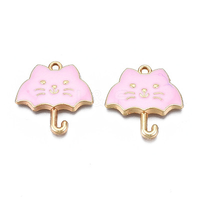 Rack Plating Alloy Enamel Pendants ENAM-T011-191B-1