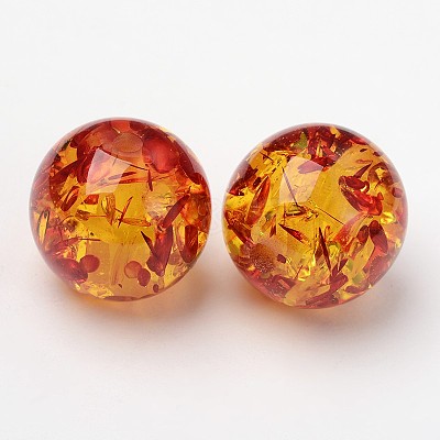 Resin Round Beads RB660Y-2-1