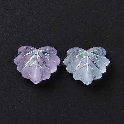 Transparent Frosted Acrylic Beads X-OACR-P013-34M-1