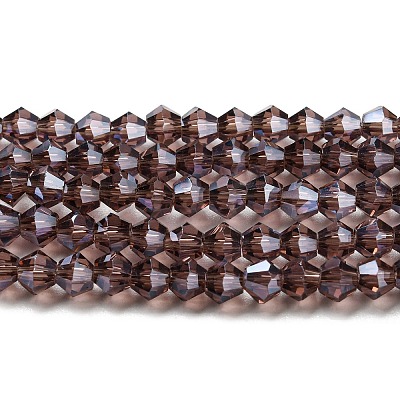 Transparent Electroplate Glass Beads Strands GLAA-F029-2mm-C05-1