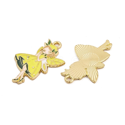 Rack Plating Alloy Enamel Pendants FIND-A040-08C-01G-1