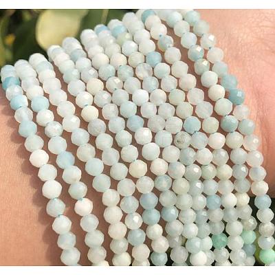 Natural Flower Amazonite Beads Strands G-TAC0016-04-1