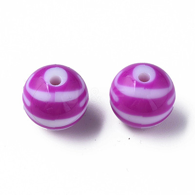 Opaque Striped Acrylic Beads MACR-S373-27B-02-1
