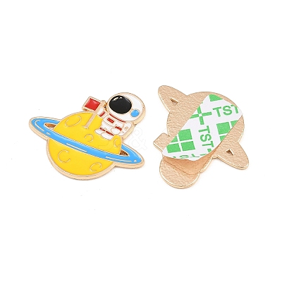 Space Planet Alloy Enamel Cabochons AL-CBA1A6F-07KCG-F-1