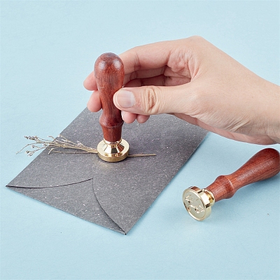 DIY Wood Wax Seal Stamp AJEW-WH0131-178-1