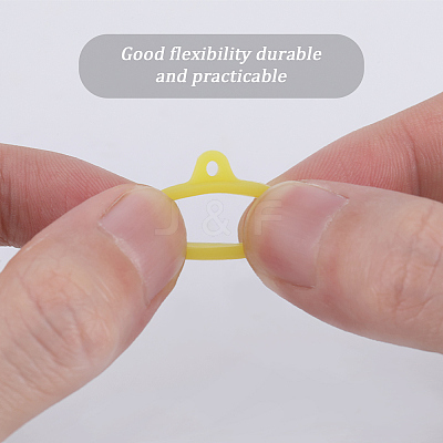 60Pcs 2 Style Silicone Pendant SIL-GF0001-43A-1