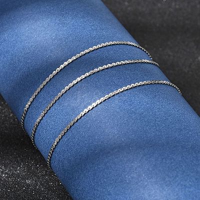 12Pcs 304 Stainless Steel Serpentine Chain Necklaces for Men Women NJEW-H093-19P-01-1
